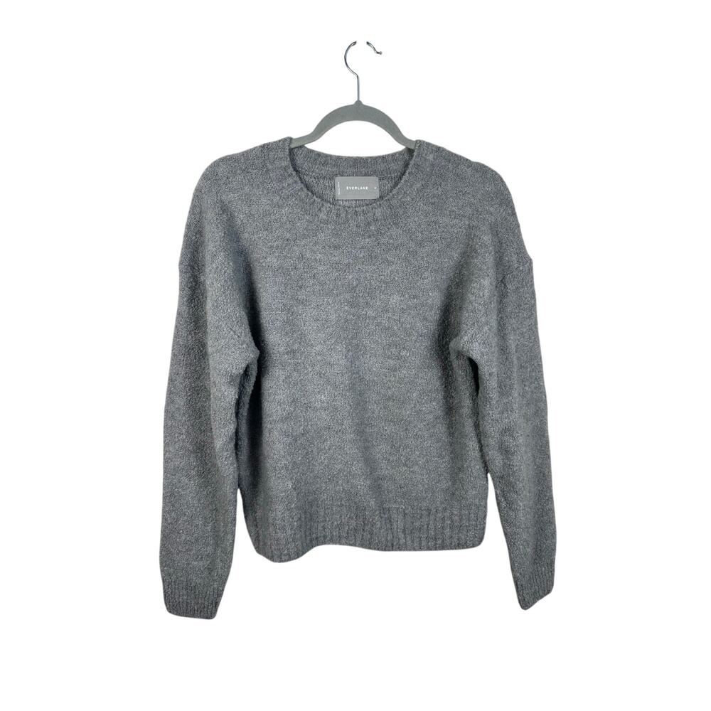 Everlane Wool Blend Crewneck Sweater Women Medium Gray Excellent Raglan Pullover
